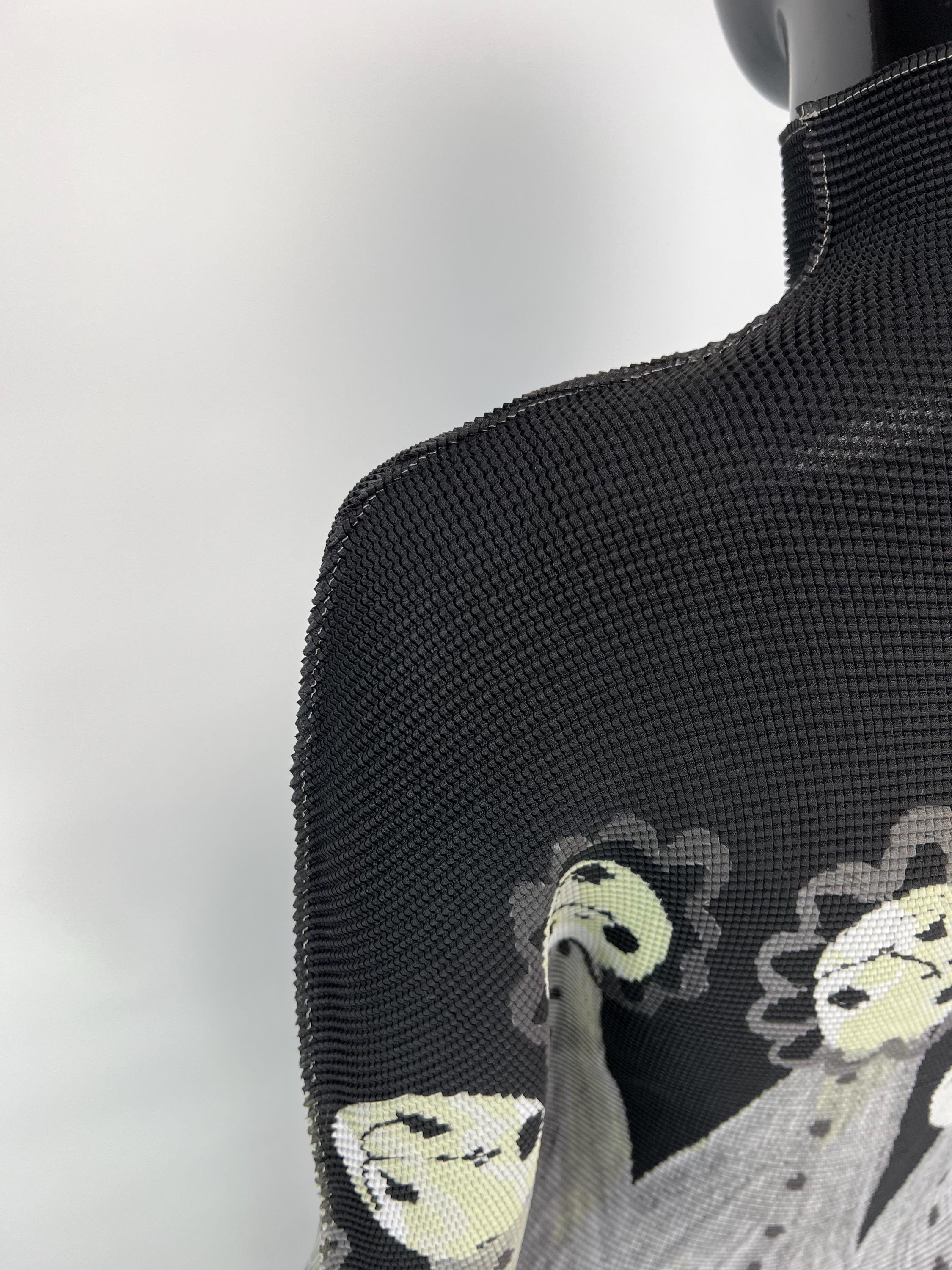 美品 イッセイミヤケ ISSEY MIYAKE シャツ ブラウス ハイネック ロングスリーブ プリーツ トップス レディース M ブラック il_1080xN.7212026367_p1fl.jpg