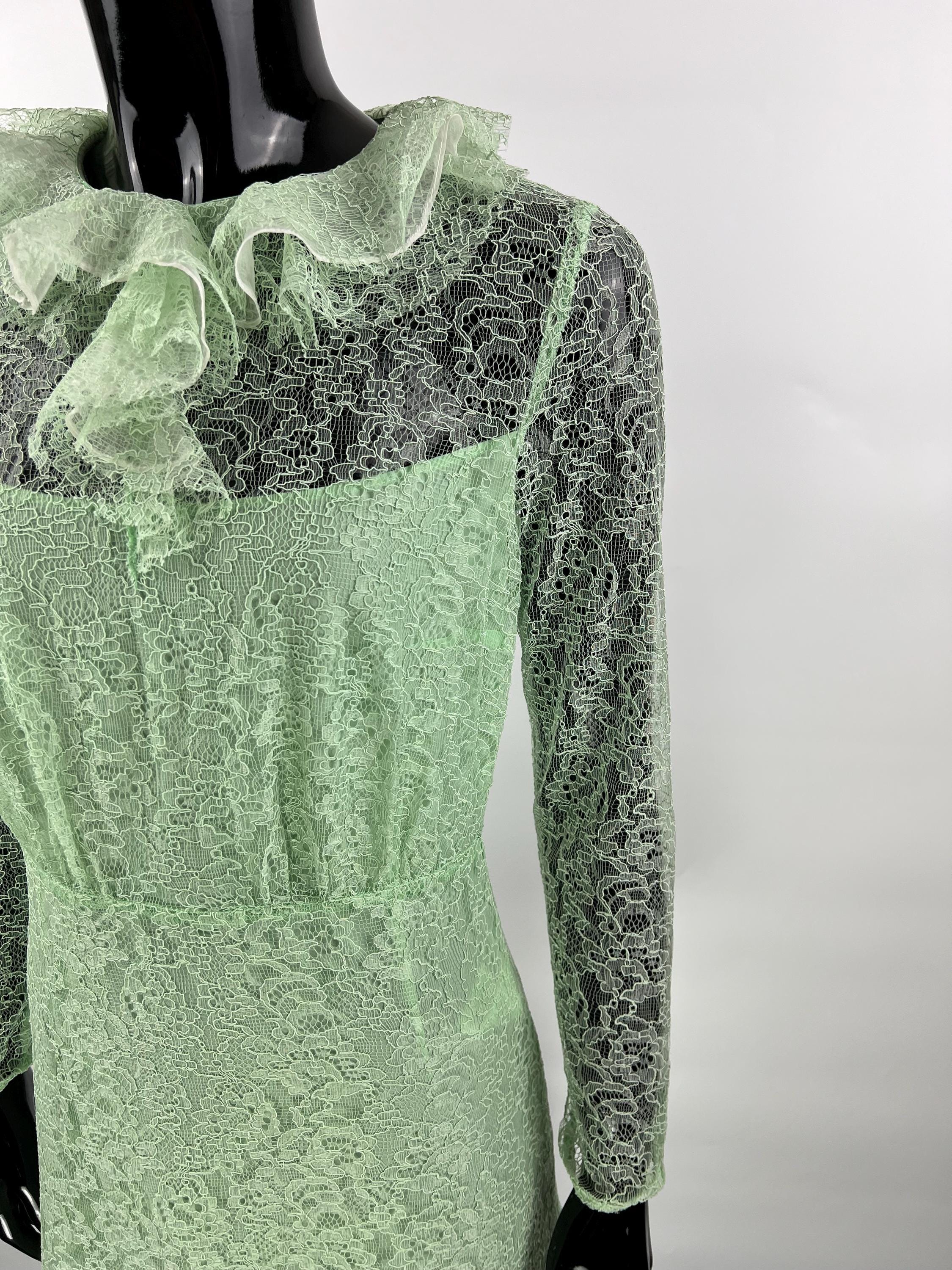 petite green lace dress Luxie Lace Knit Mini Dress - Pastel Green