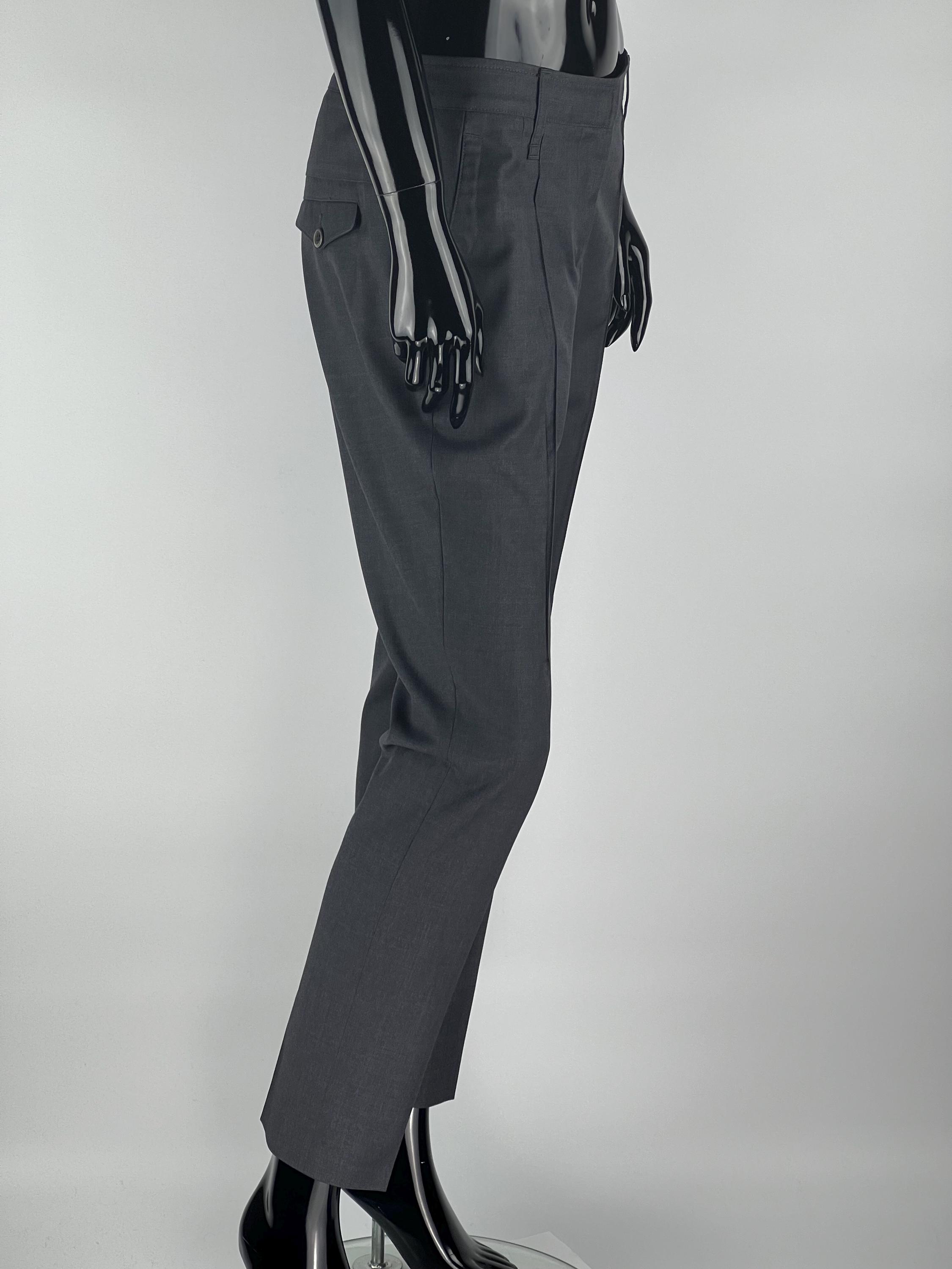 ブルネロ・クチネリ グレー ウール トラウザーズ パンツ レディース