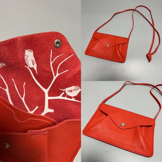 Keecie Red Leather Crossbody Bag
