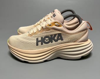Hoka One One Bondi 8 Running Shoes Walking Gym 1127952 CMV ‘Cream/Vanilla’