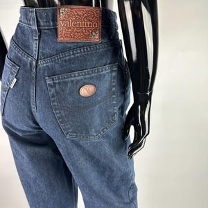 90s Valentino Vintage Mom Jeans Denim Pants Blue Size 27