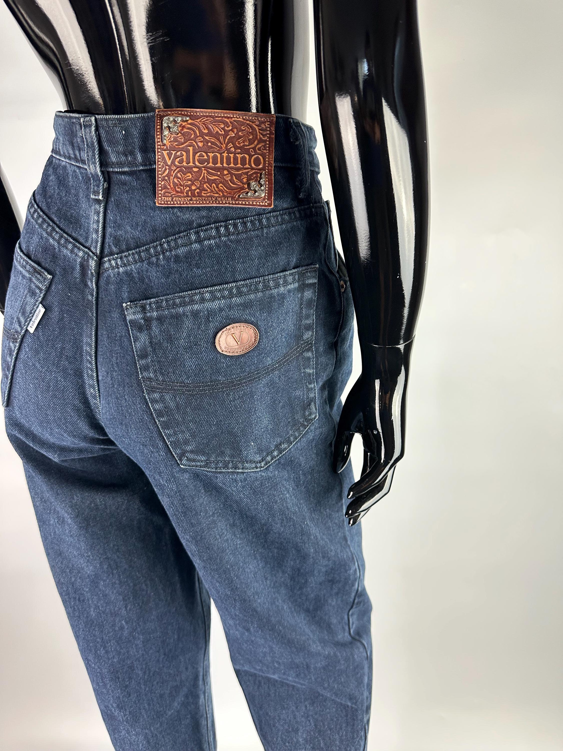 90s Valentino Vintage Mom Jeans Denim Pants Blue Size 27 - Etsy