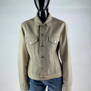 Helmut Lang Women's Beige Denim Jacket Size L