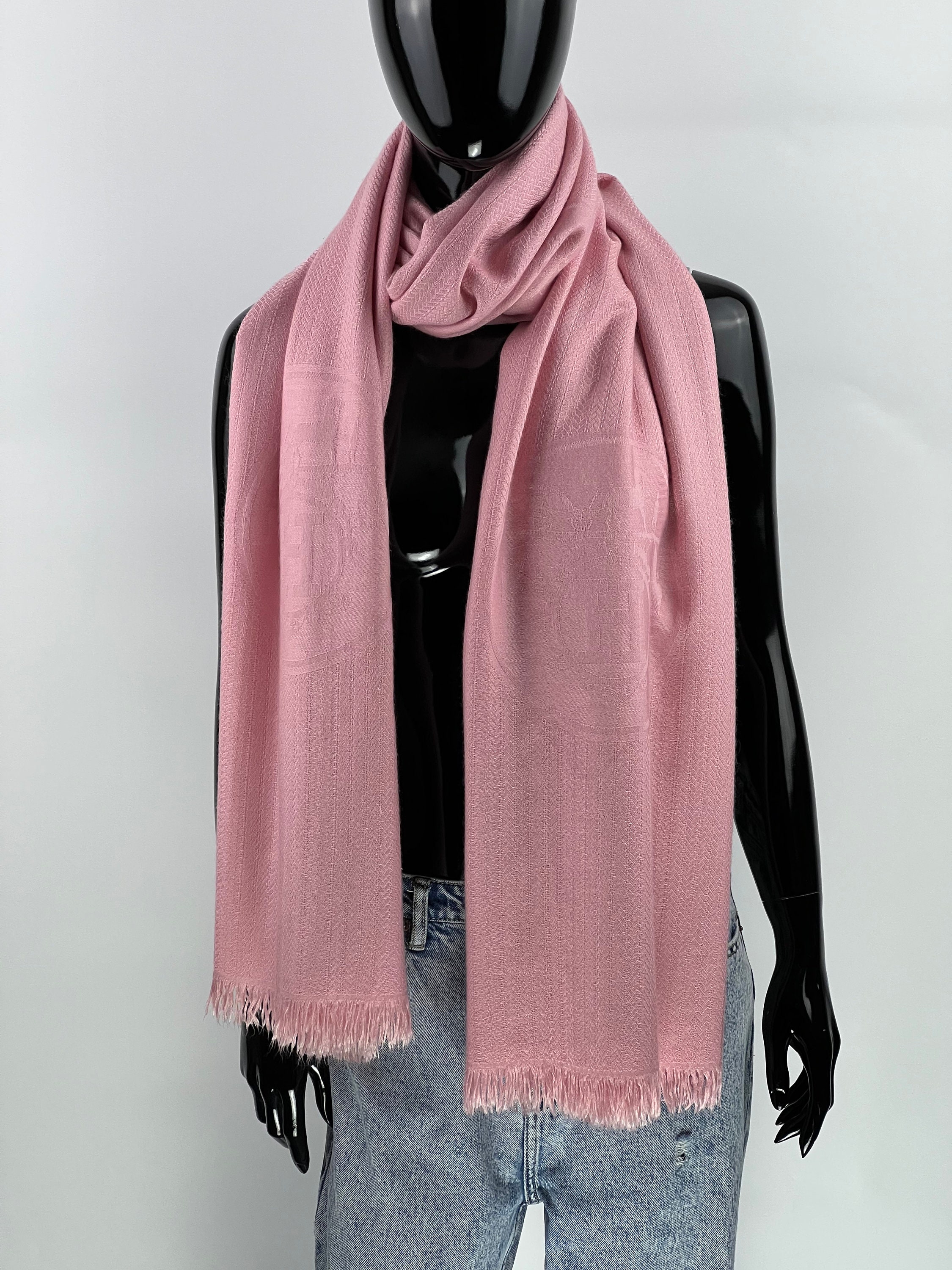 Hermes Women's Pink Cashmere Silk Scarf 100% Authentic - Etsy