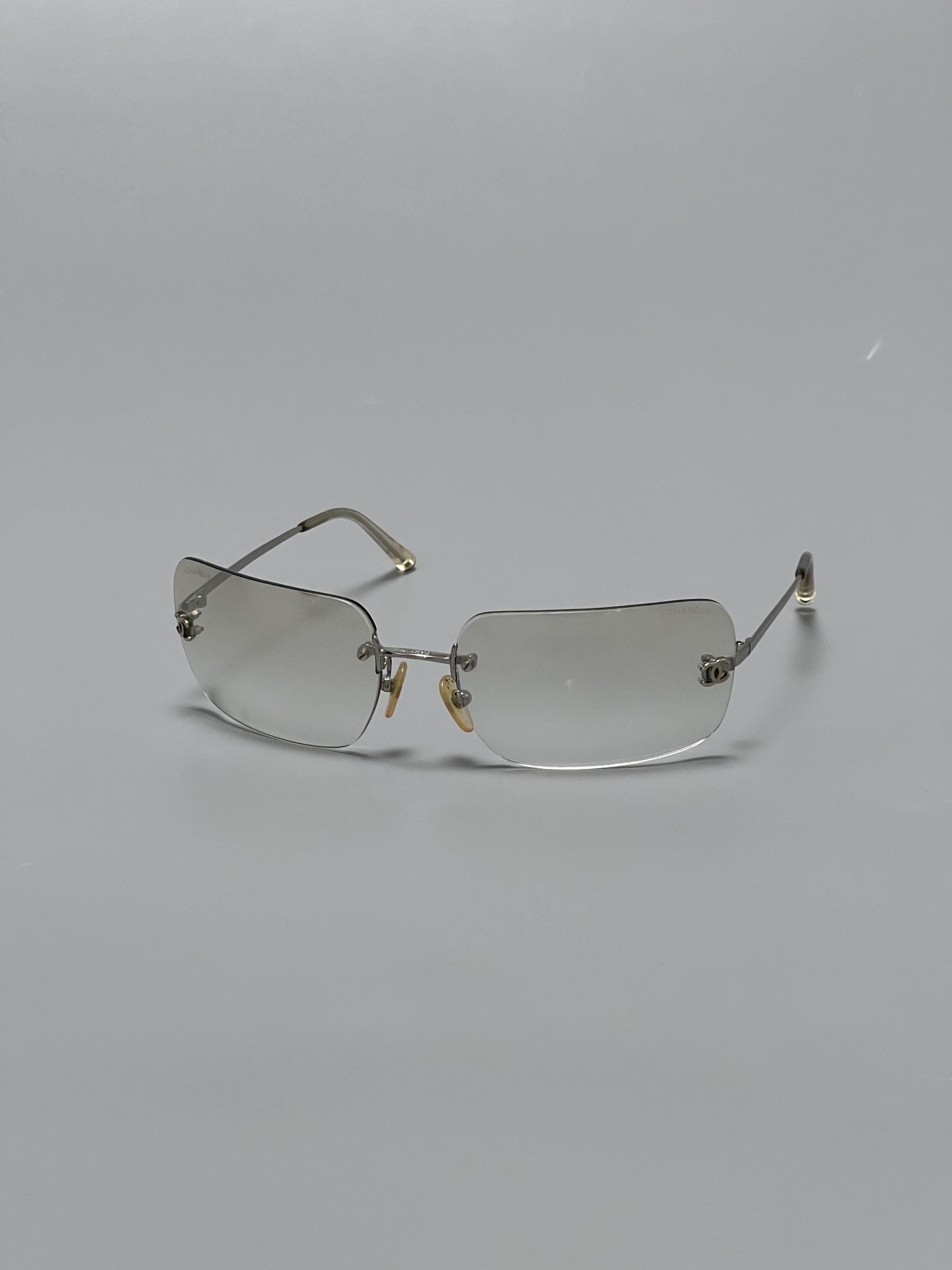 CHANEL Rimless Sunglasses Eyewear 4017 C.124/6i 62 17 120 Coco