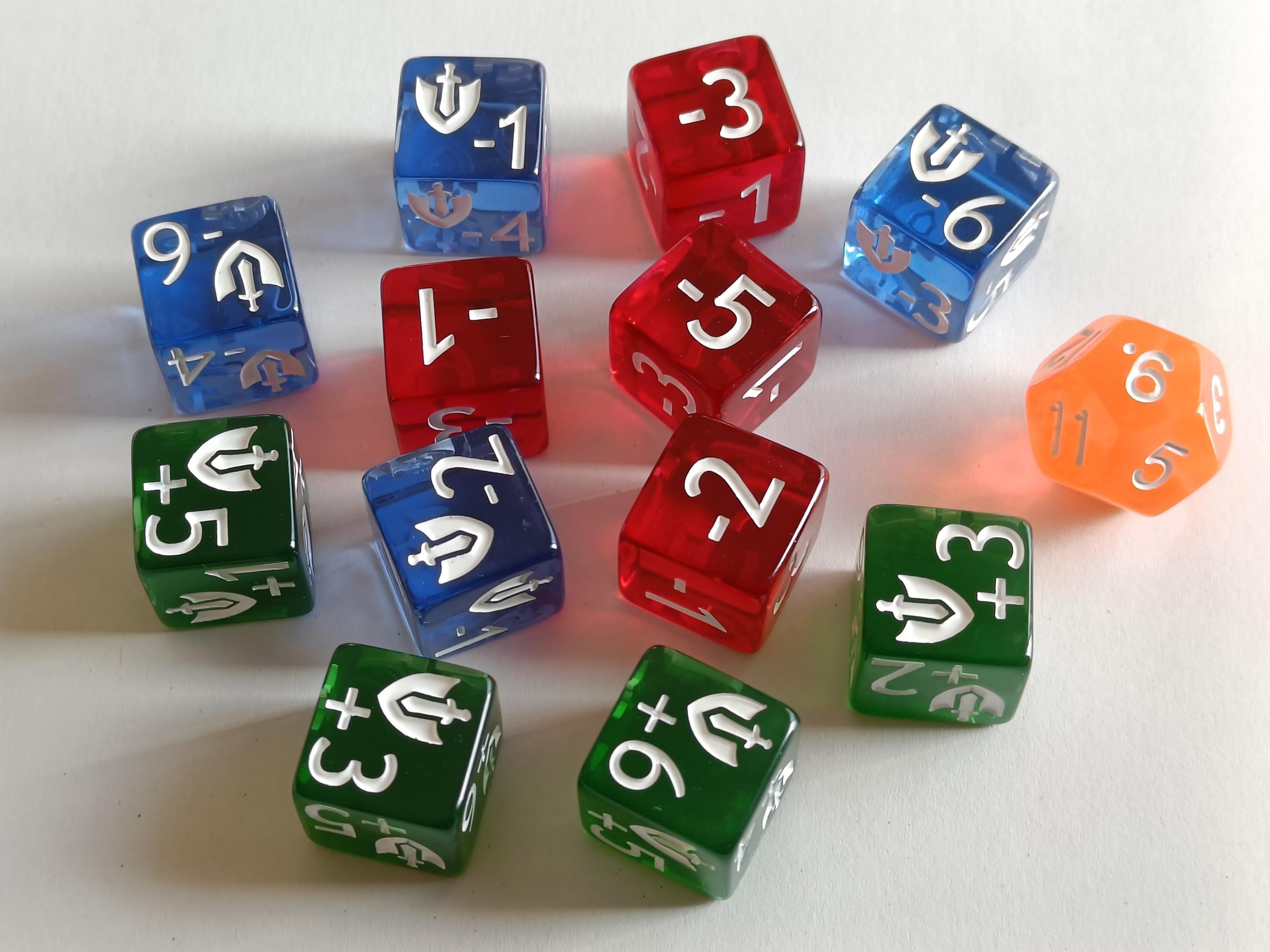 Riftbound TCG Buff/debuff Dice Set (13 Dice) – Custom Engraved