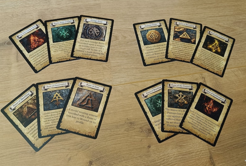 Dwarven Rune Magic Custom Reference Cards - Etsy