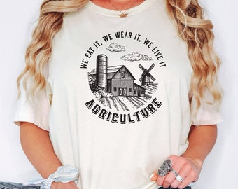Camiseta de agricultura, regalos para agricultores, ropa para apoyar a los agricultores, estilo para enseñar agricultura, camiseta para amantes de las plantas, camiseta de granjero, SFS0418