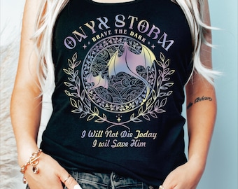Onyx Storm Top Tank Racerback and Crop Tank, Violet Sorrengail Shirt, Merch Bookish, I Will Save Him, Gift for Book Lover