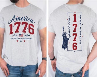 Camiseta América 1776, Camiseta 250 años de libertad, 250º Día de la Independencia, Feliz 250º cumpleaños EE. UU., Estatua de la Libertad, 1776-2026, EE. UU. 250