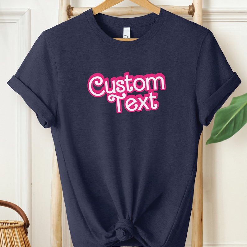 a t - shirt that says custom text on it