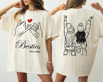 Personalized Besties Shirt, Best Friends Name Shirts, Custom Name Best Friends Shirts, Gift For Best Friends, Besties Custom Tee, SFS890