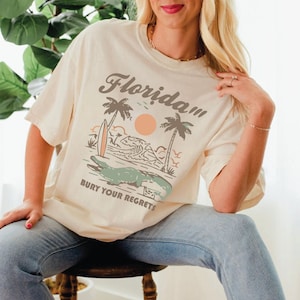Florida Beach Shirt, Florida T-shirt, Florida Beach Vibes Shirt, Aesthetic Graphic Tee, Gift For Her, Florida Trip - SFS531