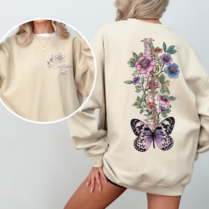 Personalized Spine Sweatshirt And Hoodie, Chiropractor Gift, Physical Therapy Radiology Nurse Shirt, Floral Skeleton Butterfly Spine, SFS663 imagem 1