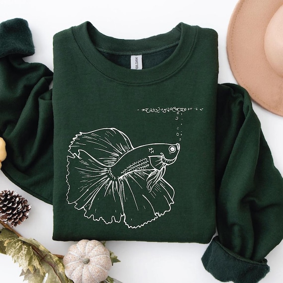 Betta Fish Sweatshirt & Hoodie, Betta Fish Sweatshirt, Animal Lover, Fish Unisex Crewneck Hoodie, Animal Sweater, Fish Owner Gift