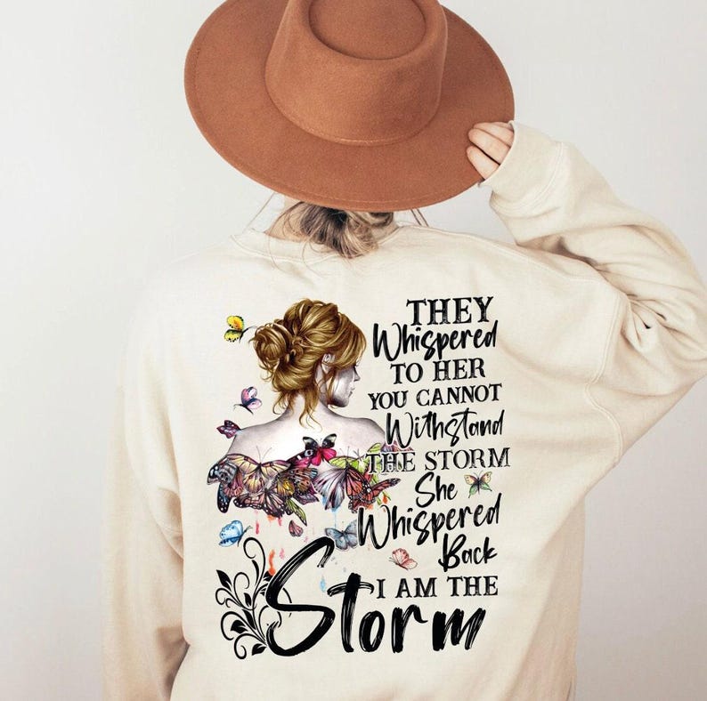 I Am The Storm Sweatshirt & Hoodie, Boho Women Shirt, Gothic Shirt, Gift for Her image 2
