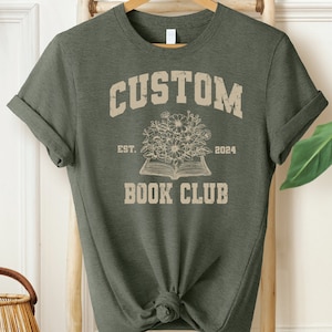 Personalized Book Club Shirt, Customized Book Club T-shirt, Reading Club Shirt, Custom Name Book Gift For Reader,Book Club Since Tee,SFS0267