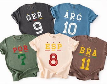 Retro Soccer 2026 Comfort Colors Shirt, USA, Brazil, Argentina, Mexico, England, Portugal, France,Germany,Comfort Colors® Unisex T-Shirt