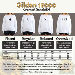 a woman's size guide for a sweatshirt