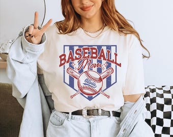 Customized Baseball Mom Shirt, Your Name Baseball Shirt, Baseball Aunt Shirt, Grandma Shirt, Baseball Mom Shirt, Custom Baseball Shirt