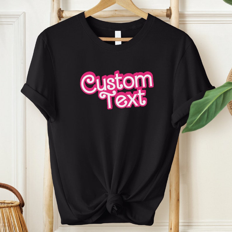a t - shirt that says custom text on it