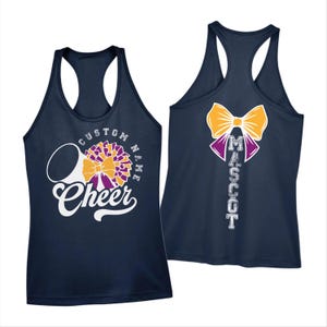 Custom Cheer Top Tank Racerback and Crop Tank, Custom Cheer Team Name, Cheer Mom, Cheer Competition Outfit, Custom Cheerleader Gift, SF1013