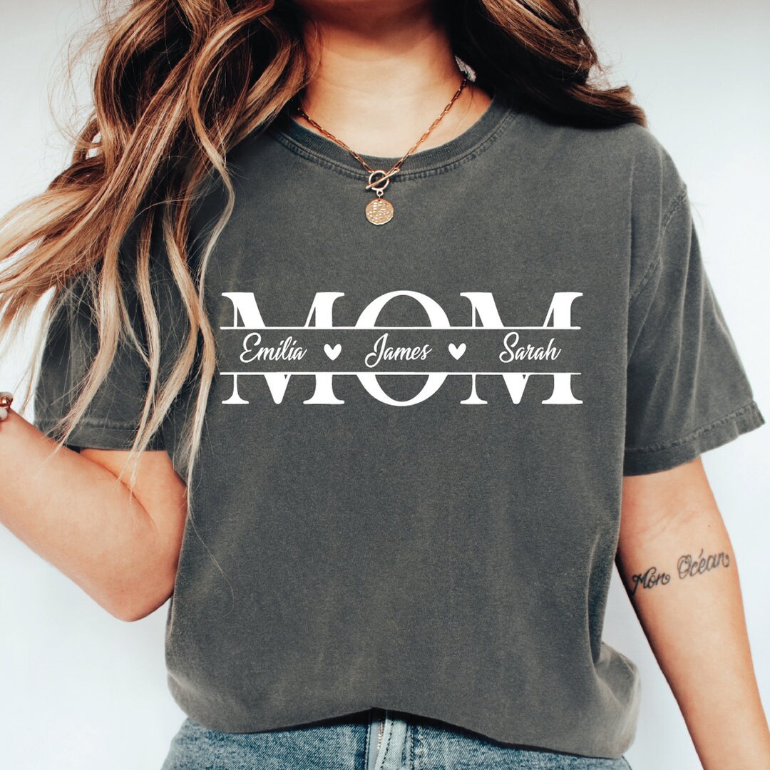 Custom Mama Shirt, Mama With Children Names Tee, Personalized Mama T ...