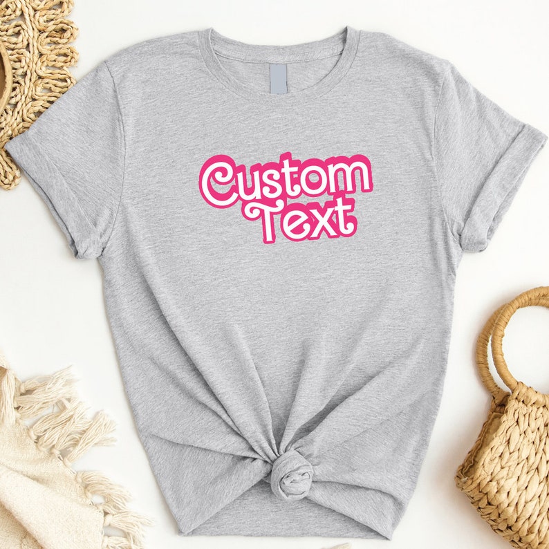 a t - shirt that says custom text on it