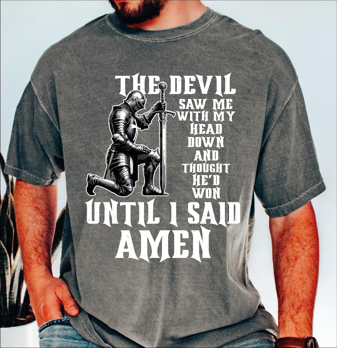 Crusader The Devil Saw Me With My Head Down T-Shirt Made in USA S-5XL Crusader The Devil Saw Me With My Head Down T-Shirt Made in USA S-5XL