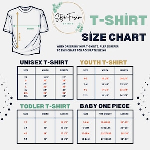 a t - shirt size chart for a child's t - shirt