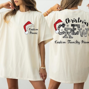 Custom Christmas Family Crew Shirt, Custom Name Shirt, Custom Family Name, Front and Back Matching Christmas Shirts, Merry Christmas, SFS776