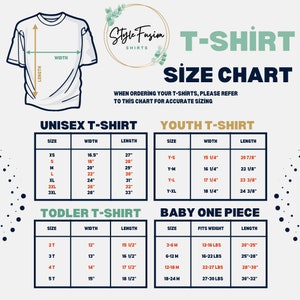 a t - shirt size chart for a child's t - shirt