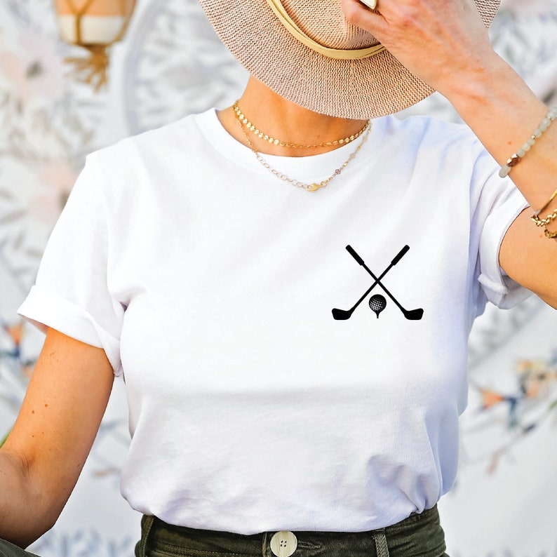 Camiseta de golf minimalista, regalo para golfistas, camiseta para mamás golfistas, regalos de golf para mujeres, camisetas de golf para mujeres, regalo para amantes del golf, SFS0337 imagen 3