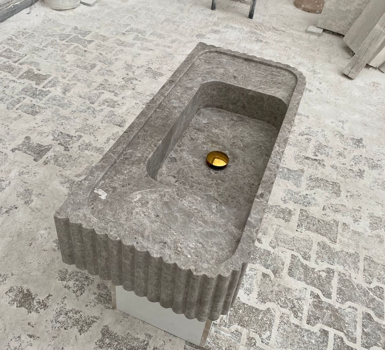 Ready to ship,Calacatta Viola Marble Sink,Grey sink, Special Order Sink, Marble Sink Countertop, Marble Large Sink, Wall Sink, Bathroom Sink ,Grey Marble Sink,Tundra Gray ,Marble Sink, Vanity Sink,Vesssel Marble Sink