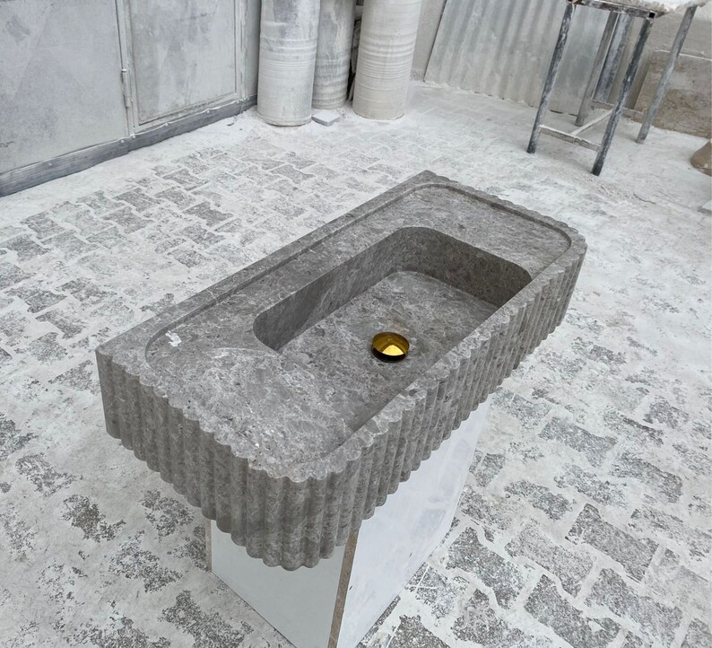 Ready to ship,Calacatta Viola Marble Sink,Grey sink, Special Order Sink, Marble Sink Countertop, Marble Large Sink, Wall Sink, Bathroom Sink ,Grey Marble Sink,Tundra Gray ,Marble Sink, Vanity Sink,Vesssel Marble Sink