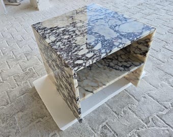 Calacatta Viola Marble Coffee Table: Handmade Real Marble