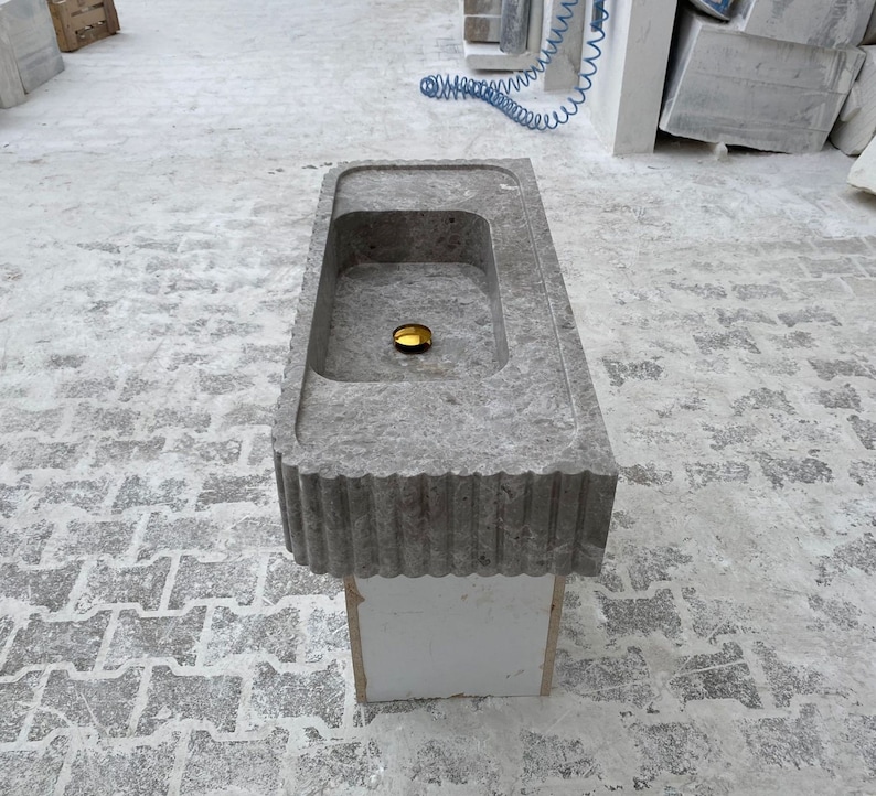Ready to ship,Calacatta Viola Marble Sink,Grey sink, Special Order Sink, Marble Sink Countertop, Marble Large Sink, Wall Sink, Bathroom Sink ,Grey Marble Sink,Tundra Gray ,Marble Sink, Vanity Sink,Vesssel Marble Sink