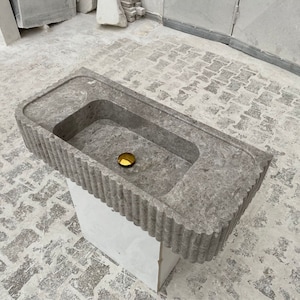 Ready to ship,Calacatta Viola Marble Sink,Grey sink, Special Order Sink, Marble Sink Countertop, Marble Large Sink, Wall Sink, Bathroom Sink ,Grey Marble Sink,Tundra Gray ,Marble Sink, Vanity Sink,Vesssel Marble Sink