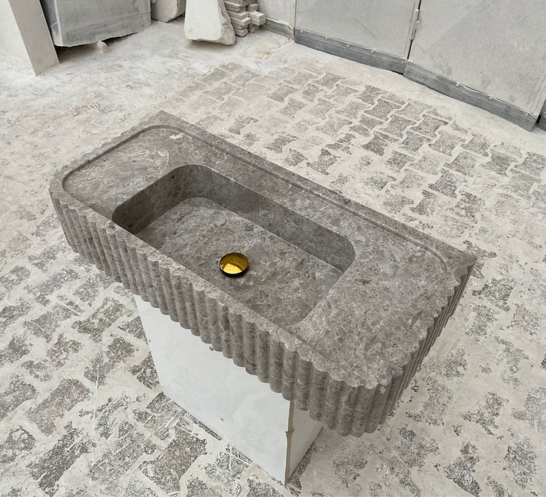 Ready to ship,Calacatta Viola Marble Sink,Grey sink, Special Order Sink, Marble Sink Countertop, Marble Large Sink, Wall Sink, Bathroom Sink ,Grey Marble Sink,Tundra Gray ,Marble Sink, Vanity Sink,Vesssel Marble Sink