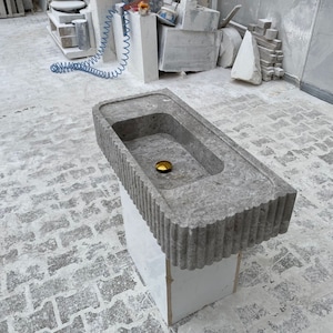 Ready to ship,Calacatta Viola Marble Sink,Grey sink, Special Order Sink, Marble Sink Countertop, Marble Large Sink, Wall Sink, Bathroom Sink ,Grey Marble Sink,Tundra Gray ,Marble Sink, Vanity Sink,Vesssel Marble Sink