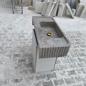 Ready to ship,Calacatta Viola Marble Sink,Grey sink, Special Order Sink, Marble Sink Countertop, Marble Large Sink, Wall Sink, Bathroom Sink ,Grey Marble Sink,Tundra Gray ,Marble Sink, Vanity Sink,Vesssel Marble Sink