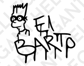 El-Barto Funny Graffiti Ink Logo Text Graffiti Art Saying Quote SvG, PnG, EPS - Circuit Printing, t -Shirt Designs, Print Graphics cnc