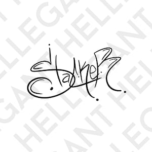 May include: Black and white signature with the name "Baker" written in cursive.