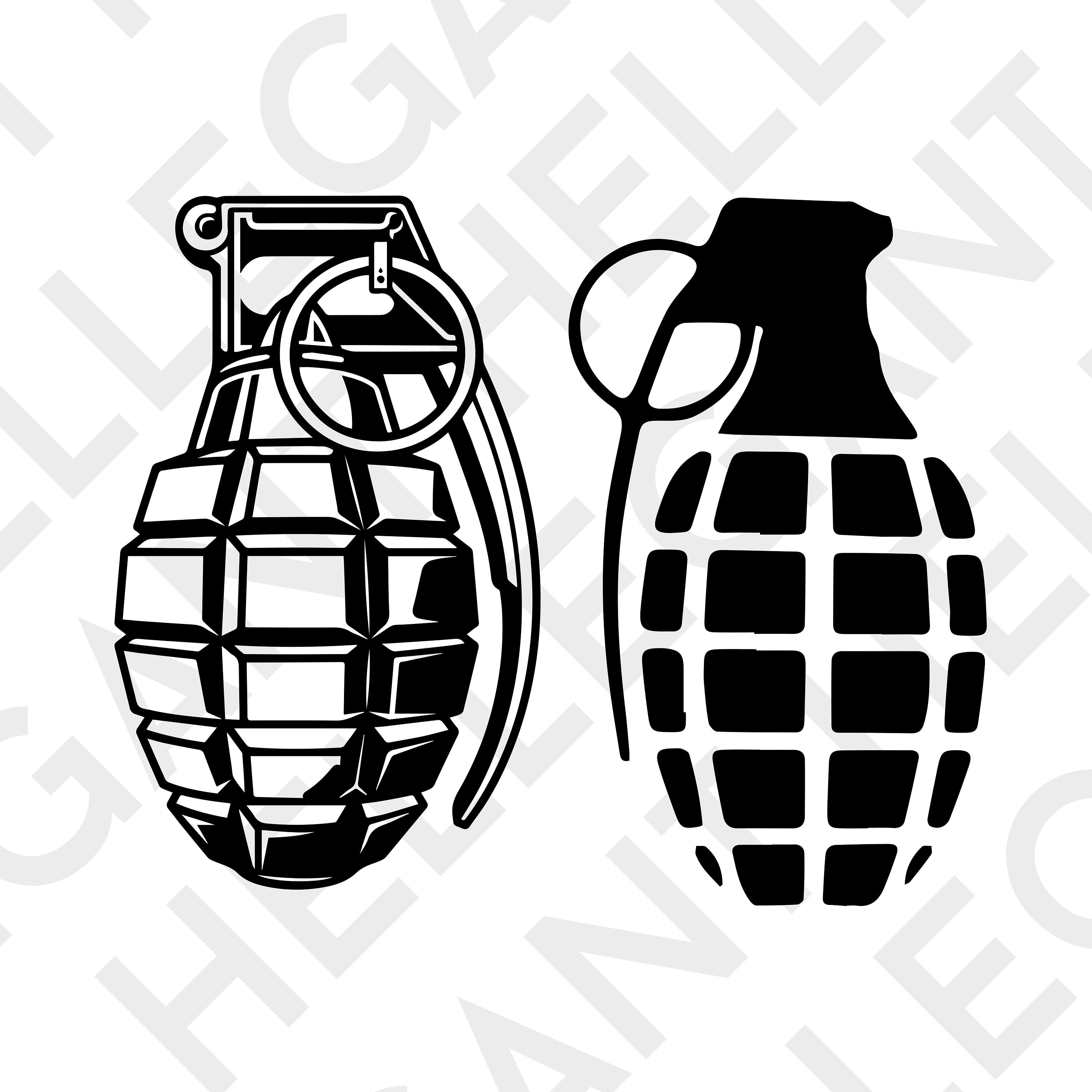 Nades Hand Grenade Graphic SVG - PNG - EPS Files for Circuit