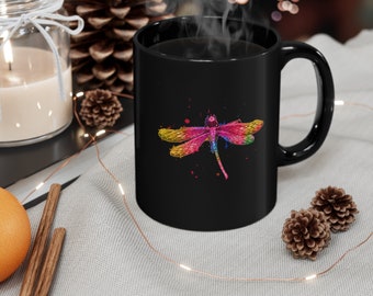 Multi-Color Dragonfly Mug