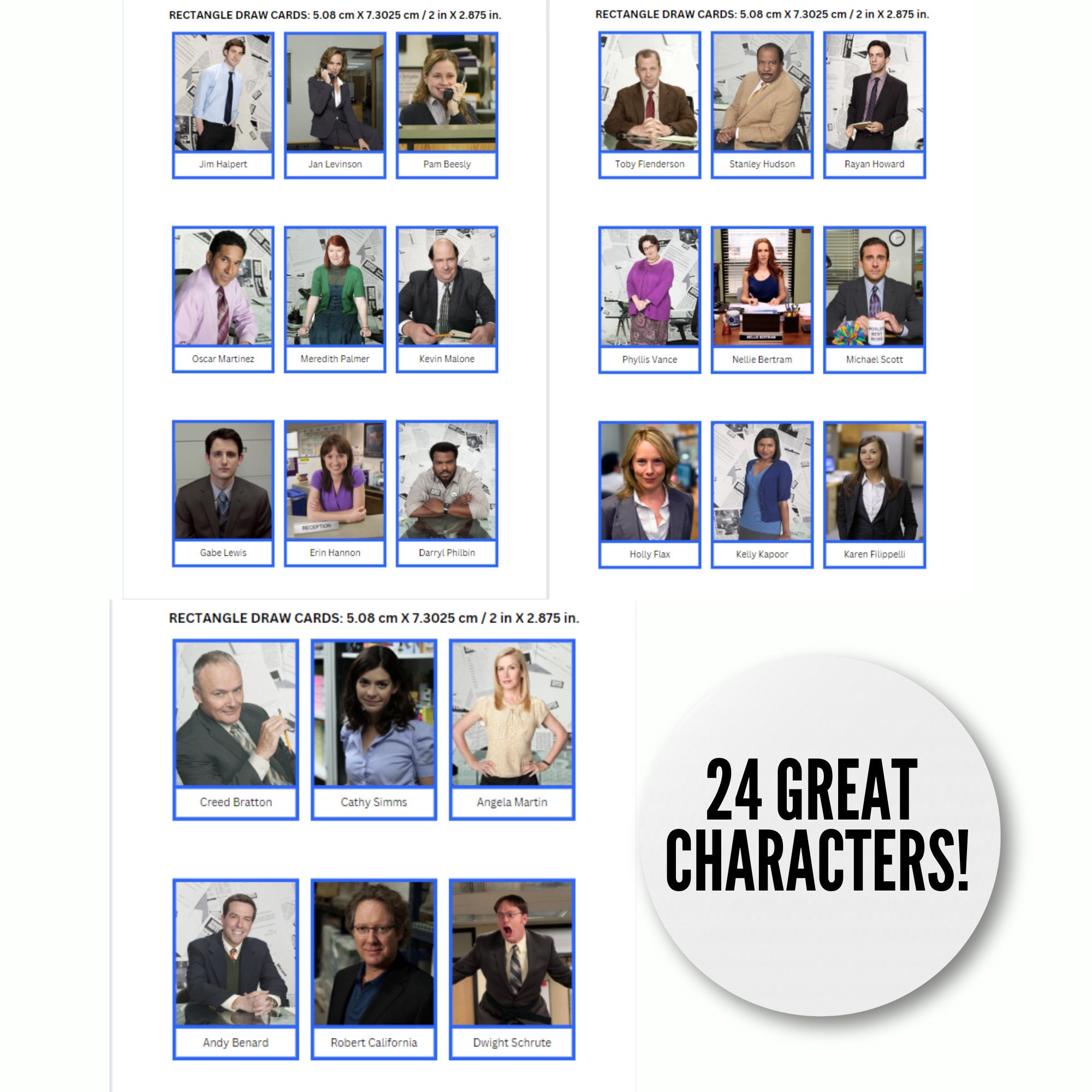 THE OFFICE Guess Who Template Editable Printable Custom Guess Who Game ...