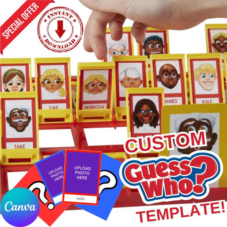 Guess Who Editable Template Printable Custom Guess Who Game Template Guess Who Editable Template Printable Custom Guess Who Game Template
