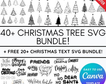 Christmas Tree SVG Bundle 42, Christmas Letters svg, Tree Christmas svg, Christmas ClipArt, Pine Tree ClipArt, free 21 Christmas letters!