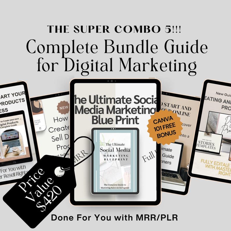 Faceless Digital Marketing Guides Bundle. 11 Unique DFY Guides and ...